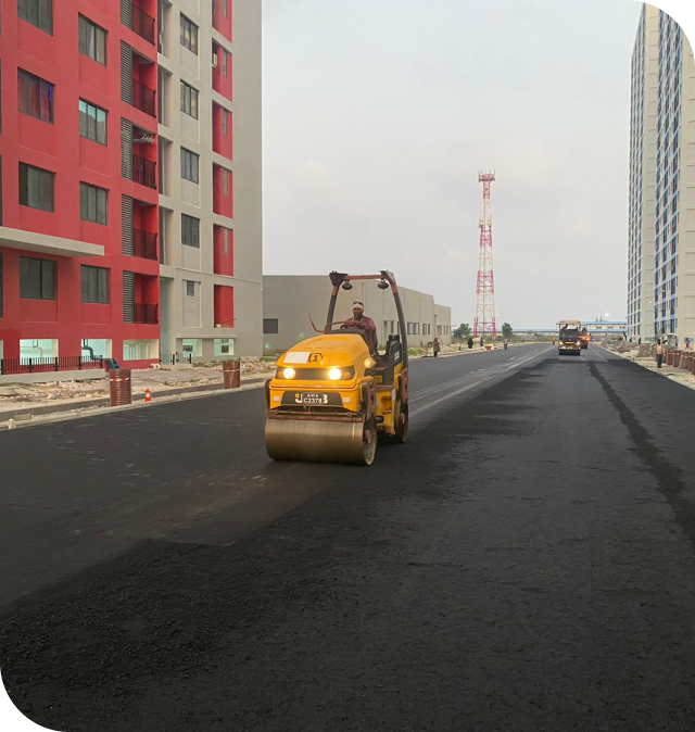 المشاركة في تطوير البنية التحتية من خلال مشروع طريق بطول 8 كم وعرض 6.35 متر في هولهومالي، جزر المالديف، بتمويل من بنك EXIM الهندي.