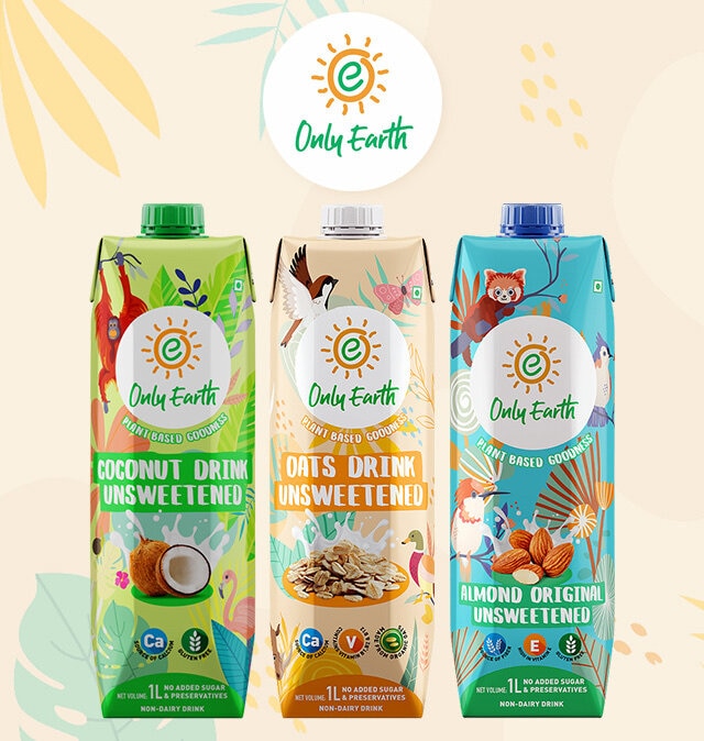 إطلاق الأرض فقط، خطنا من الأطعمة والمشروبات النباتية.