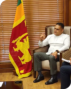 Business Discussion with His Excellency Santosh Jha, High Commissioner of India, at Sri Lanka