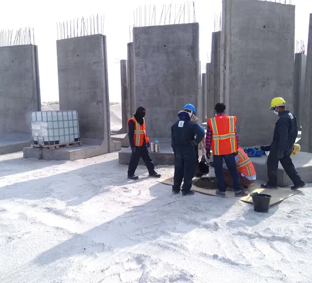 بناء جدار الرصيف في رحفالهو هورا